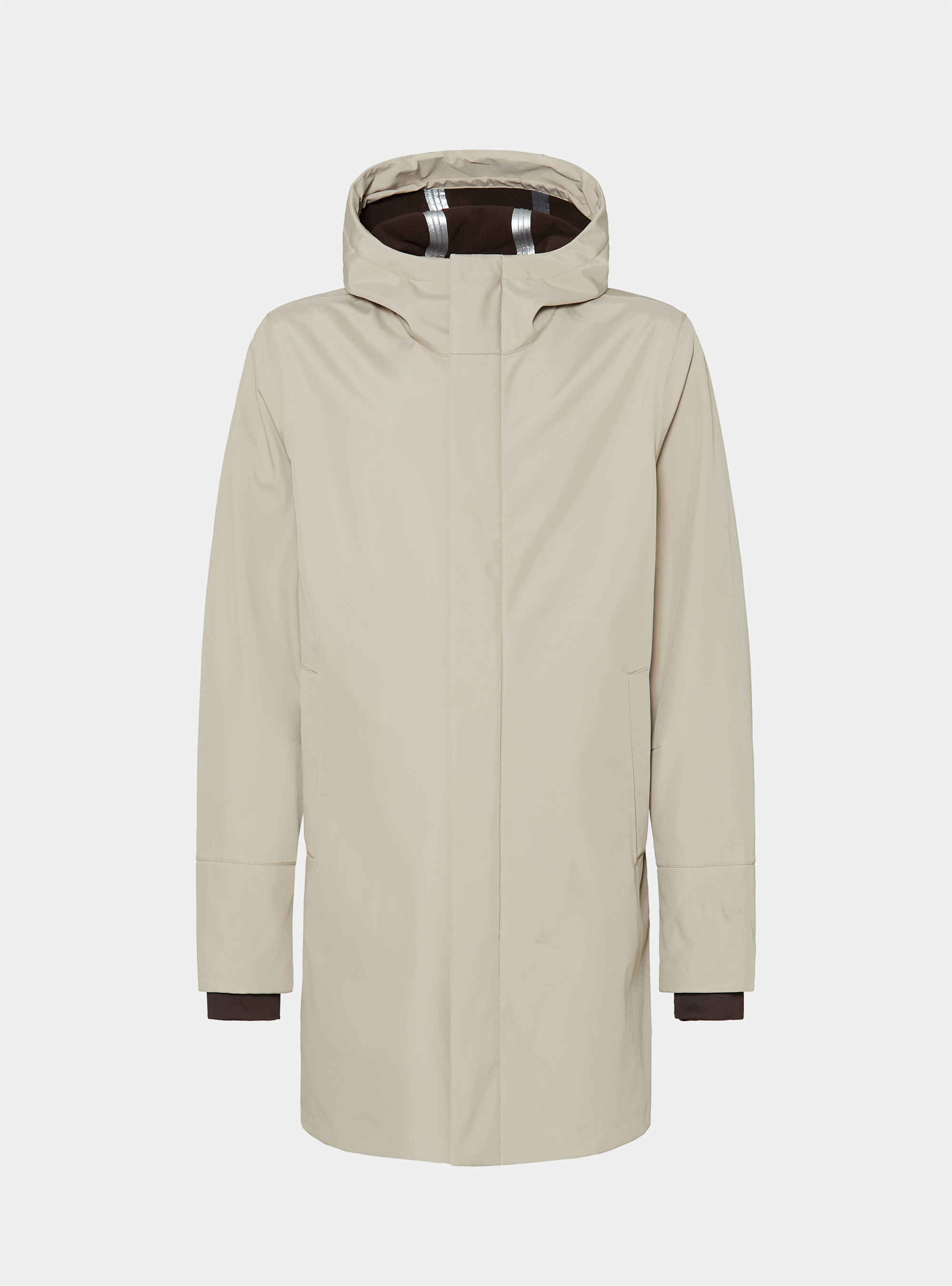 Blouson technique longue avec capuche, SABLE