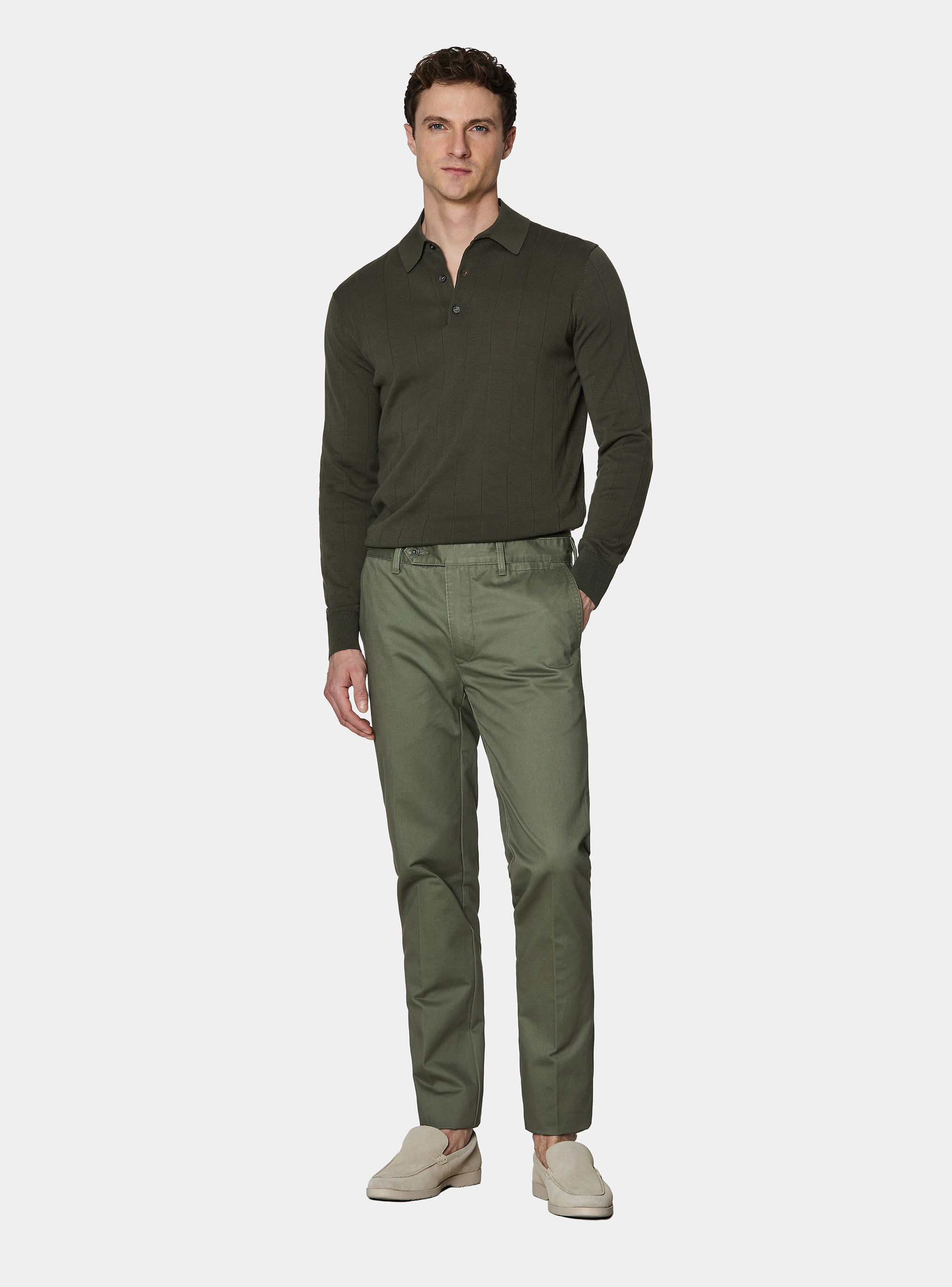 Polo in maglia manica lunga, MILITARE 0609C