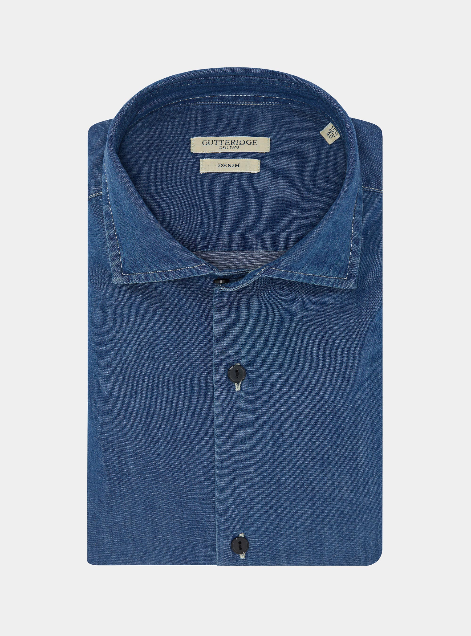 Camisa vaquera, AZUL MEDIO