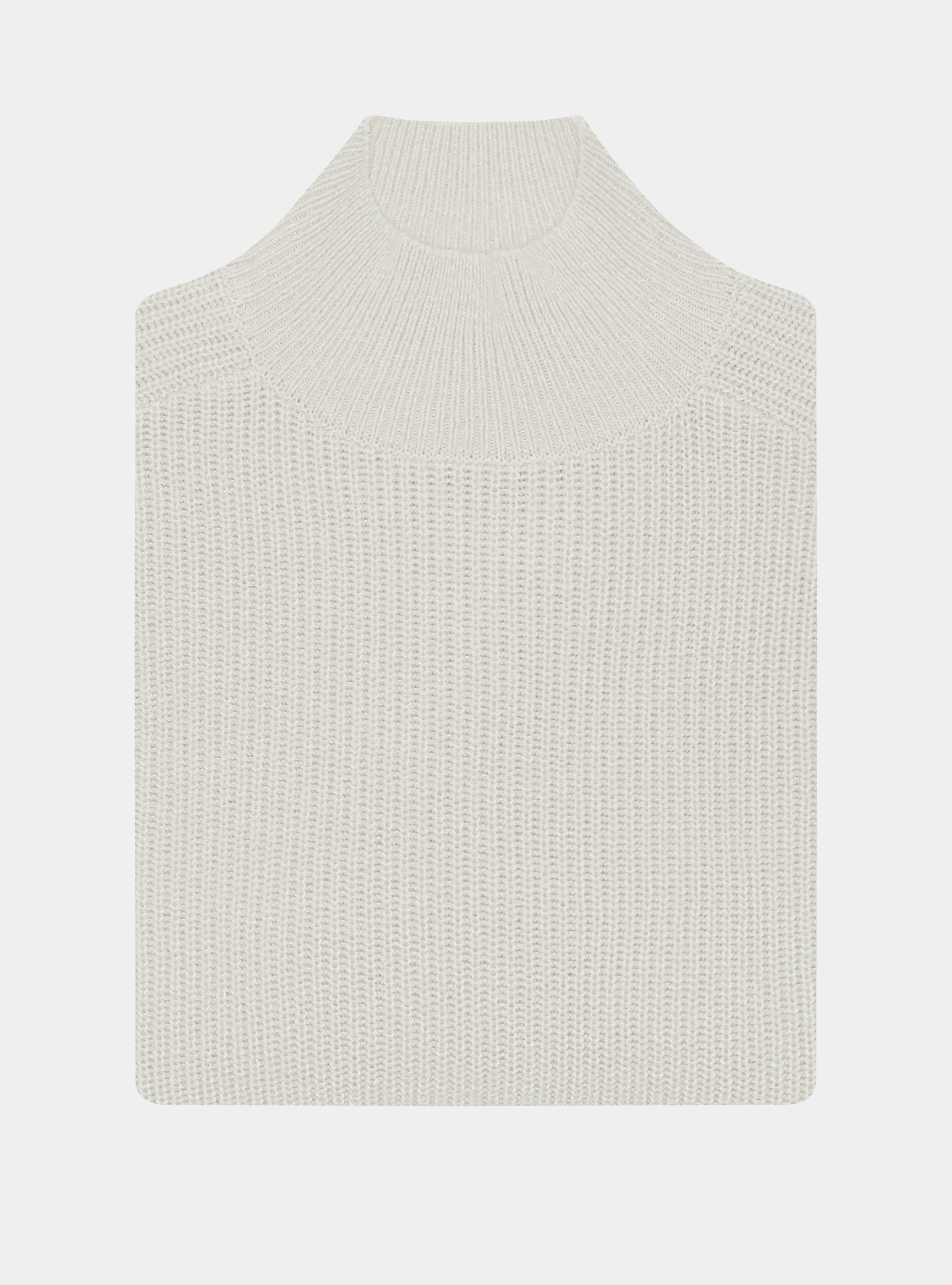 Rippstrickpullover aus Wollmischung, ECRU 0560C