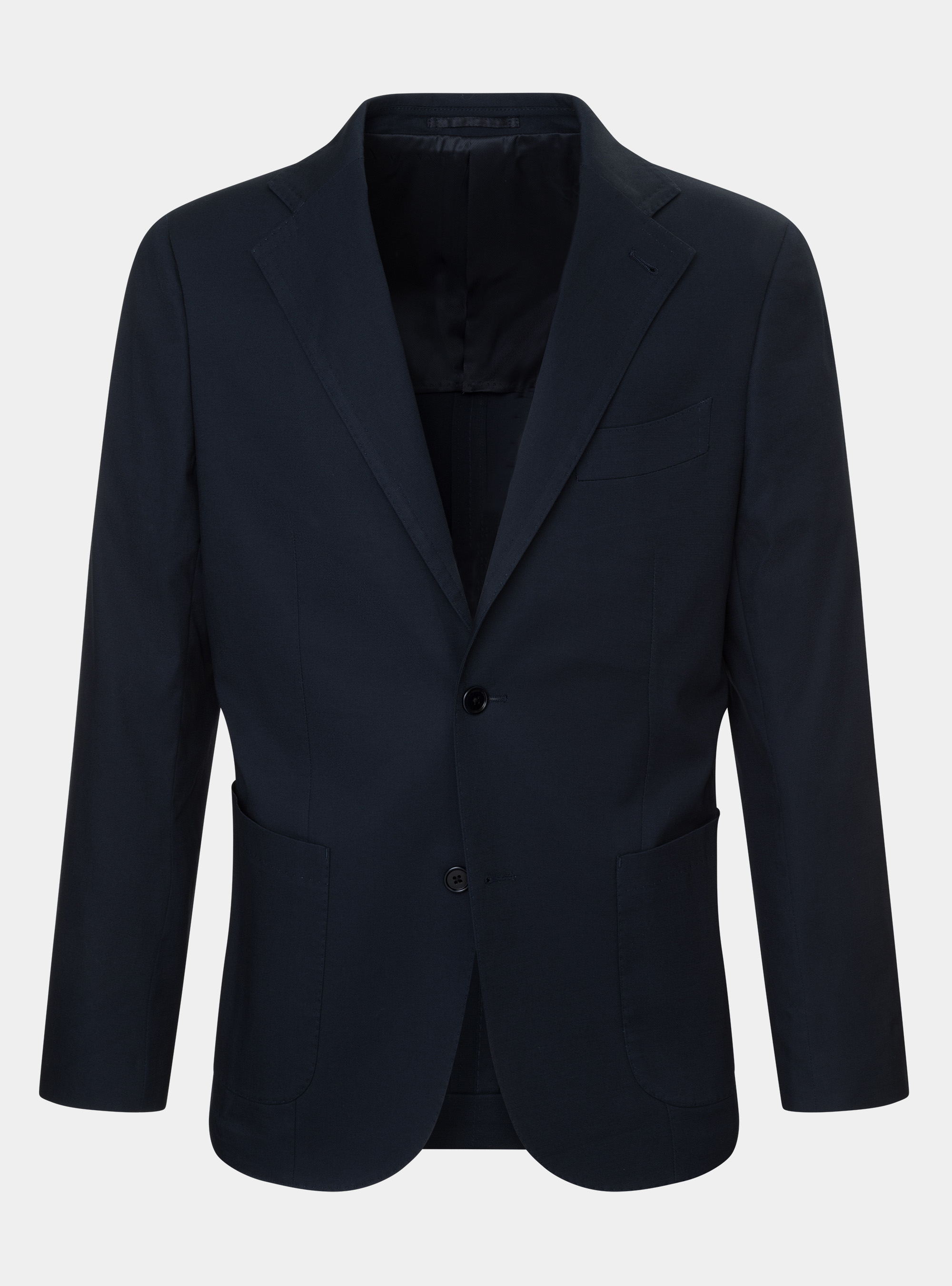 Giacca per abito in cotone stretch armaturato, BLU NAVY