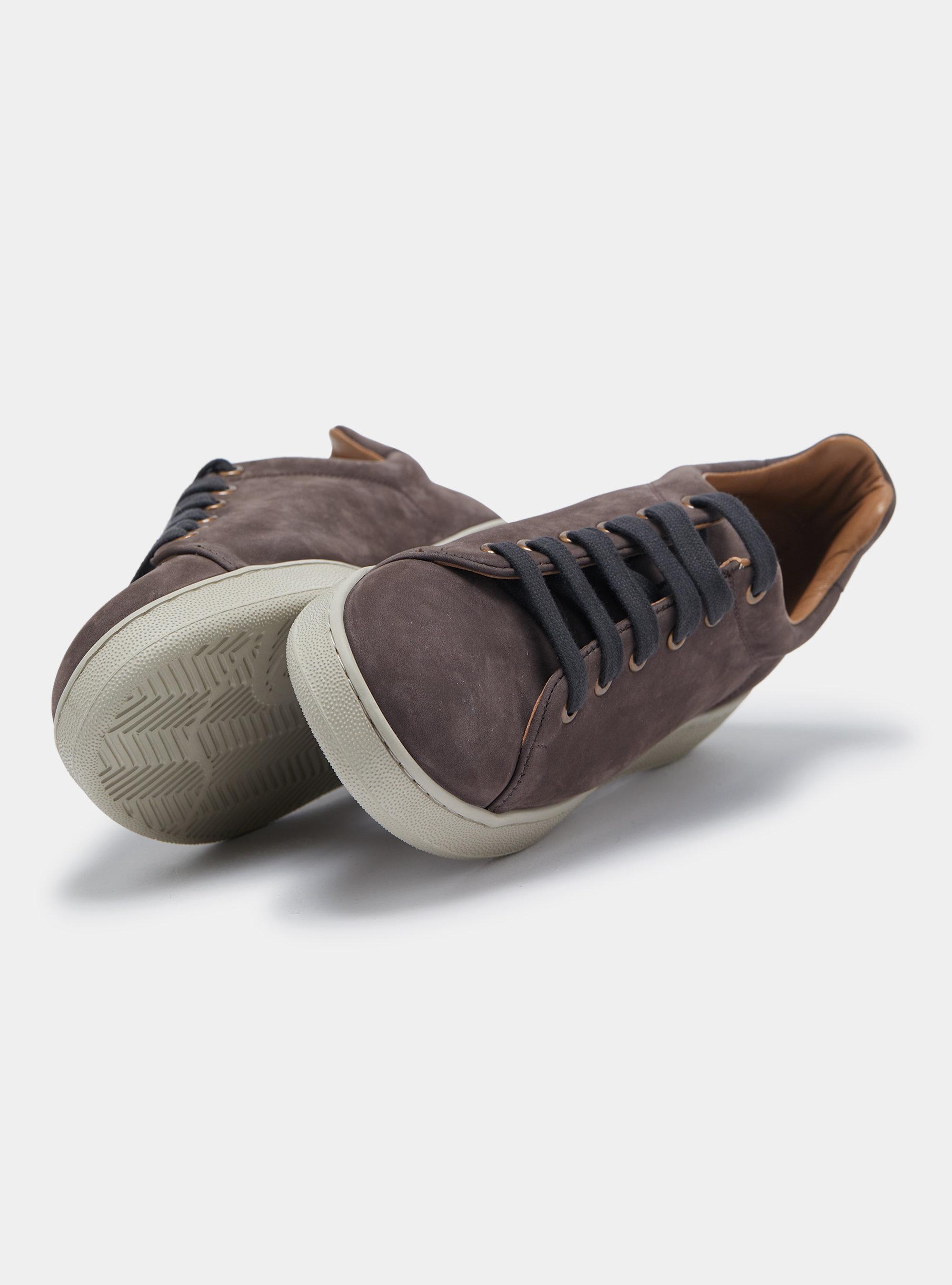Baskets en nubuck, MARRON