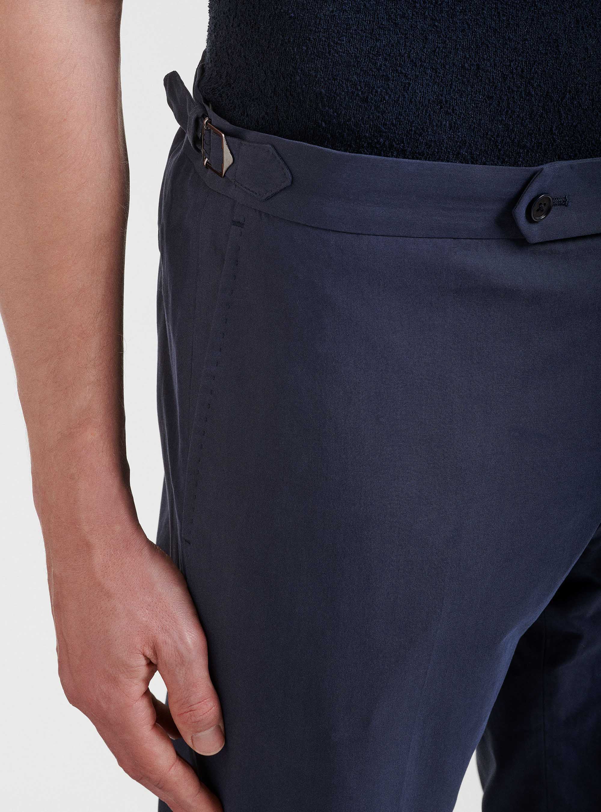 Pantaloni per abito in misto cotone DUEMILAGORI, BLU NAVY