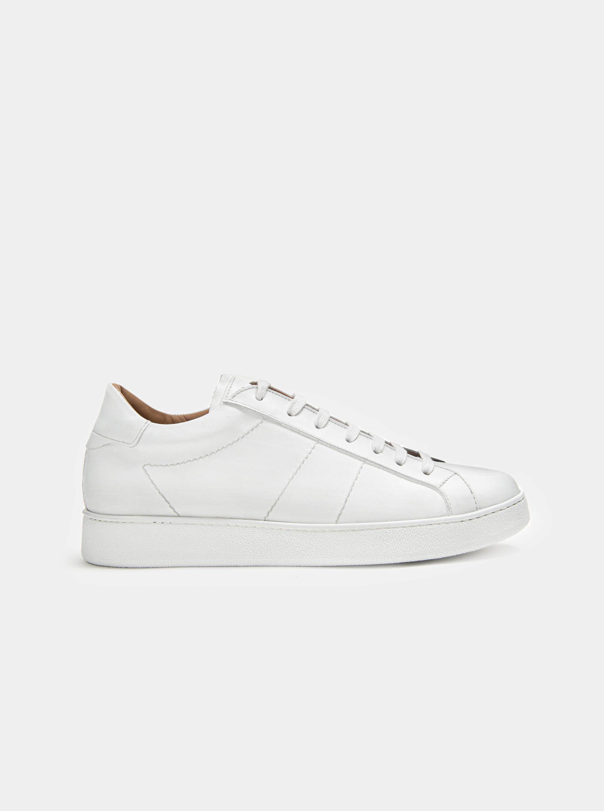 Zapatillas de cuero blancas, BLANCO