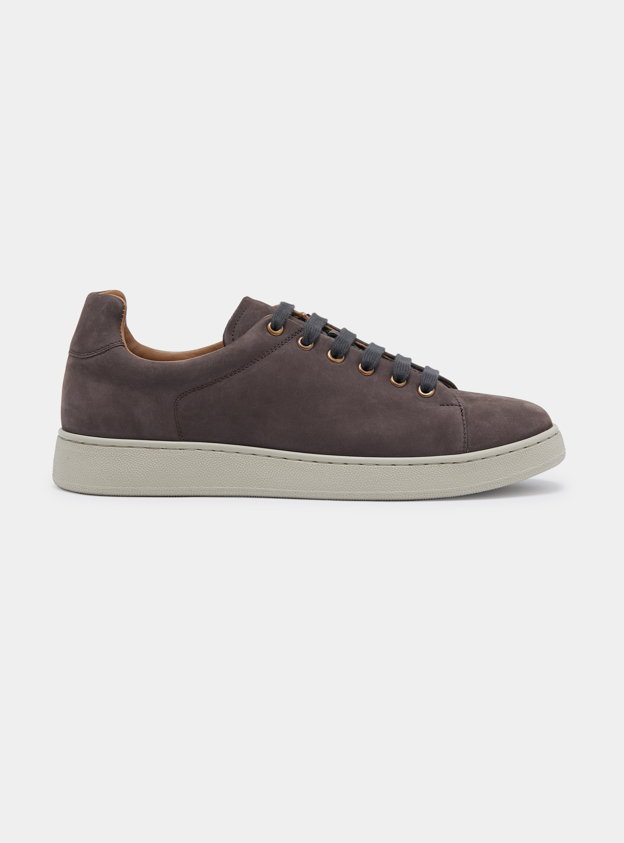 Baskets en nubuck, MARRON