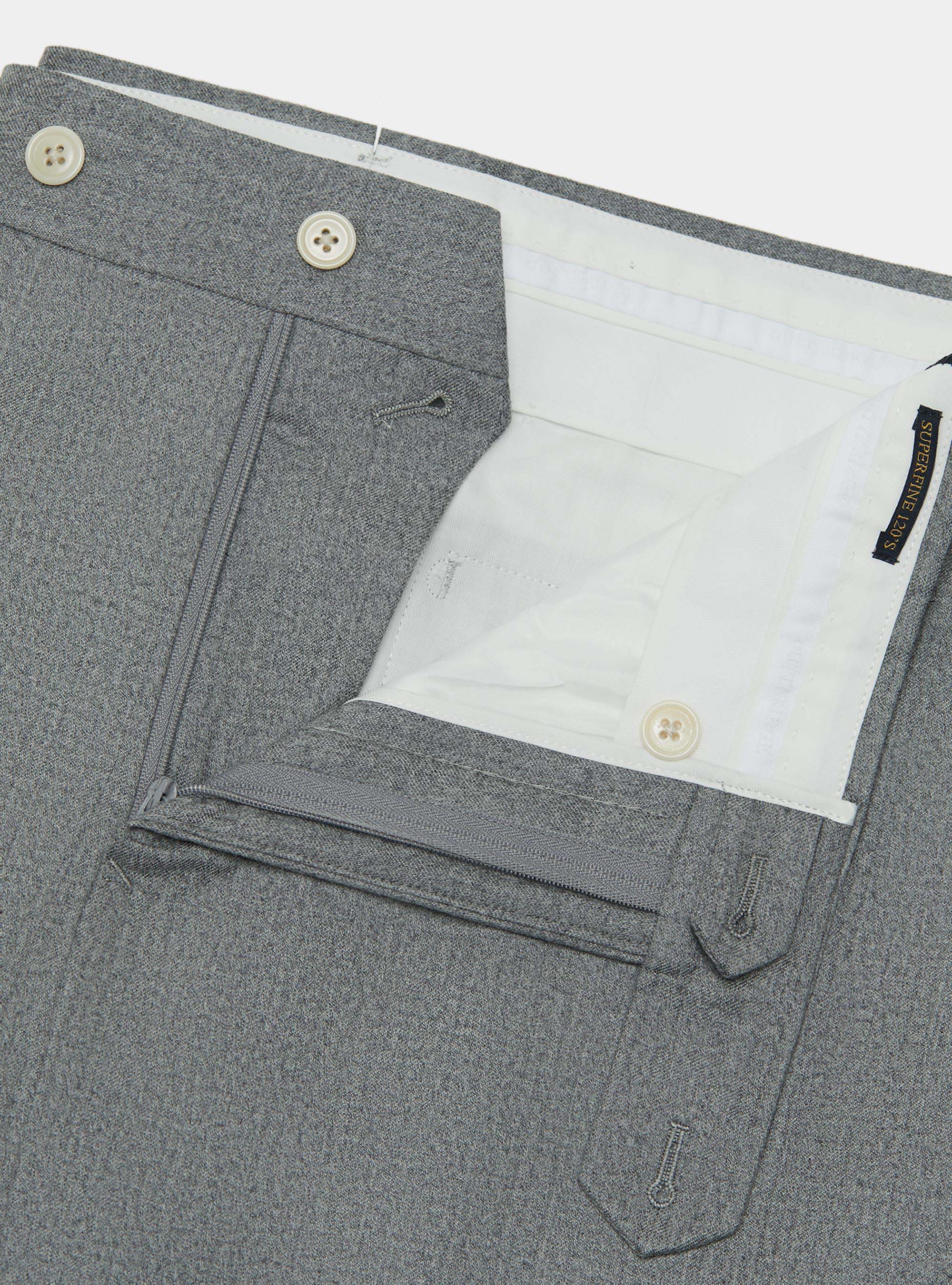 Vitale Barberis Canonico Flanellhose, GRIGIO CHIARO MEL 0150C